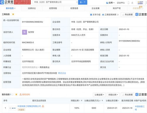 中國鐵路工程設立資產管理公司，注冊資本5000萬元專注工程管理服務